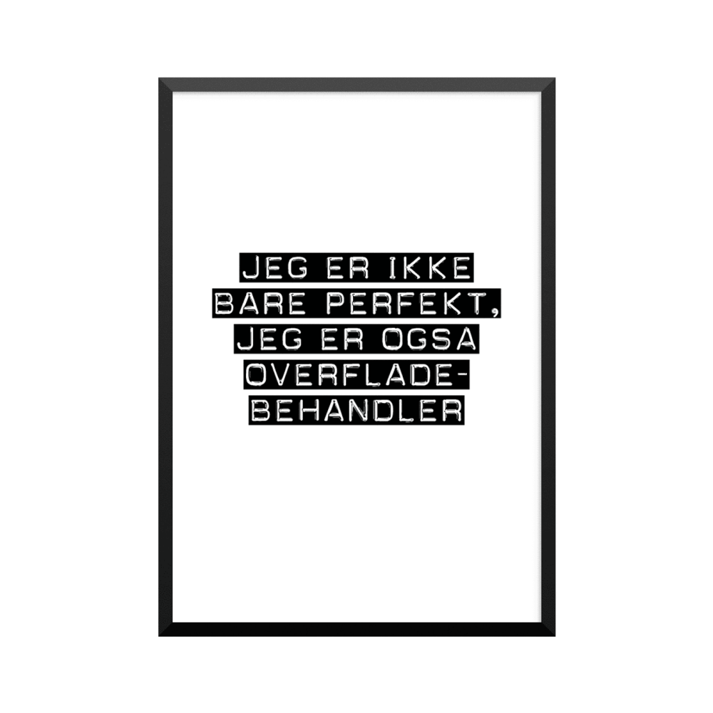 Plakat: Overfladebehandler