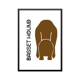 Plakat: Basset Hound, Dog Butt