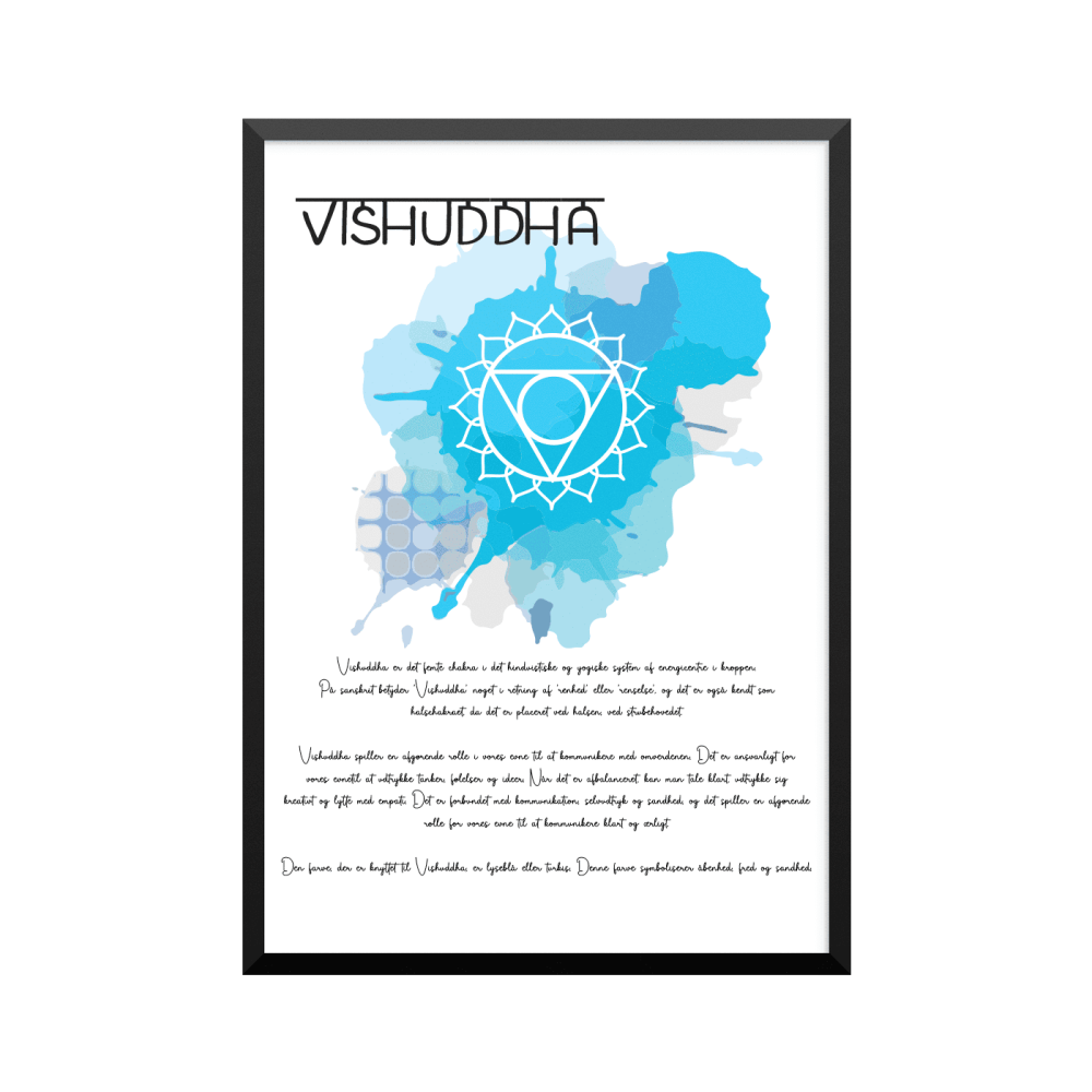Plakat: Vishuddah, femte chakra, yoga