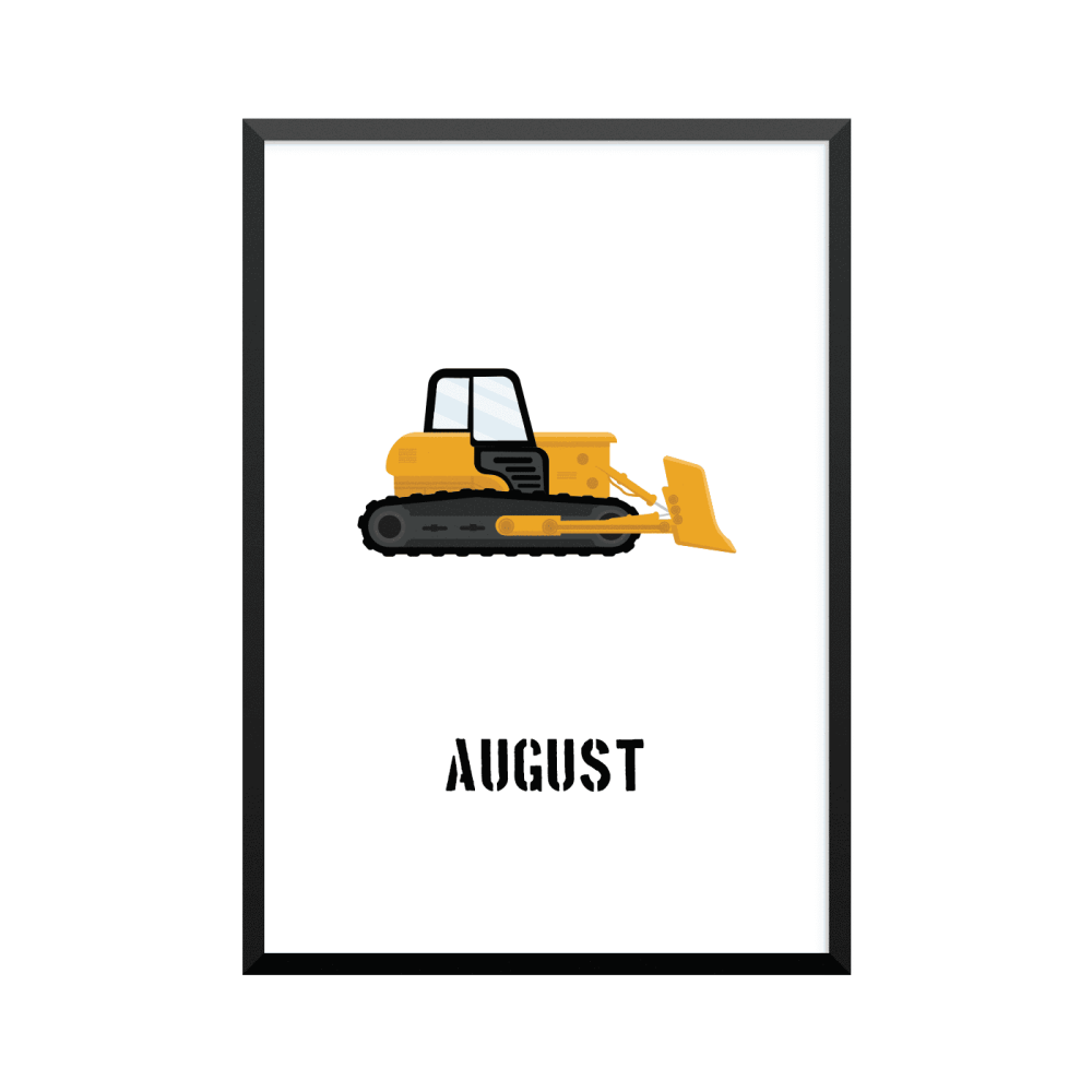 Plakat: Entreprenørmaskine, bulldozer