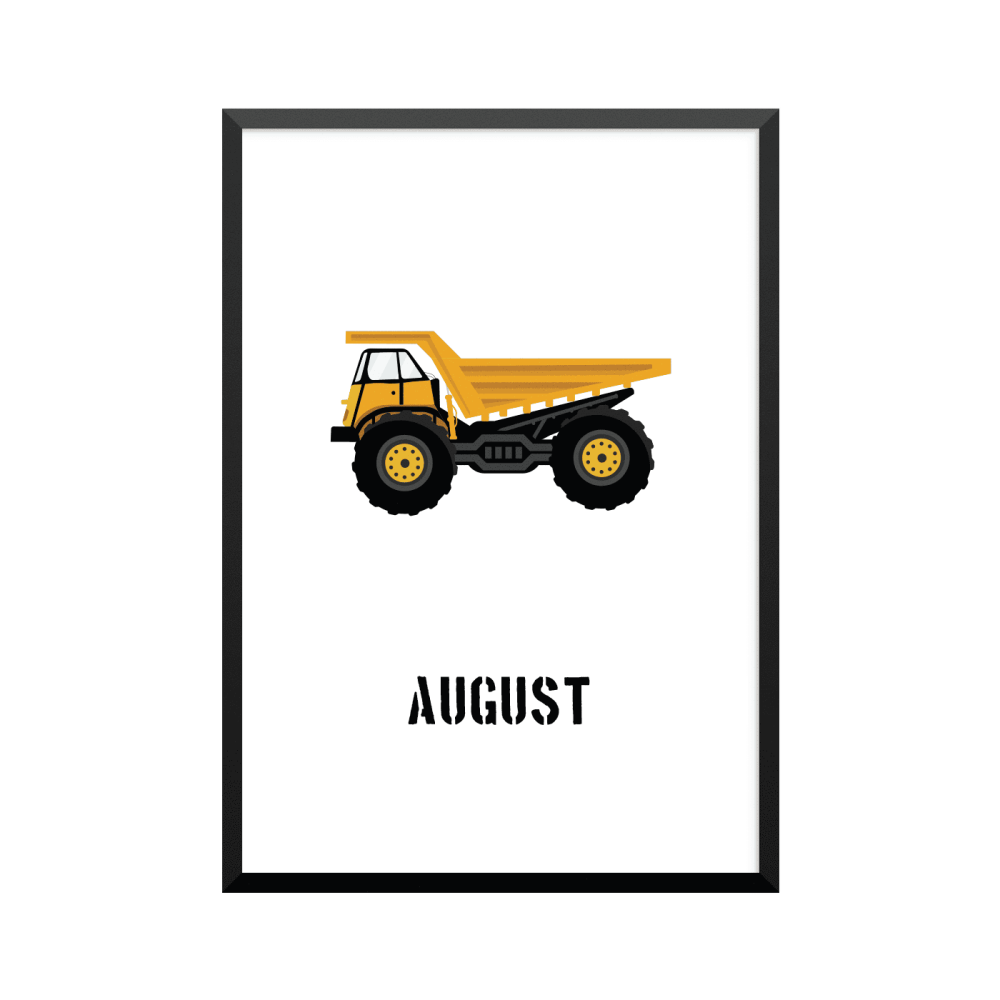 Plakat: Entreprenørmaskine, dumper
