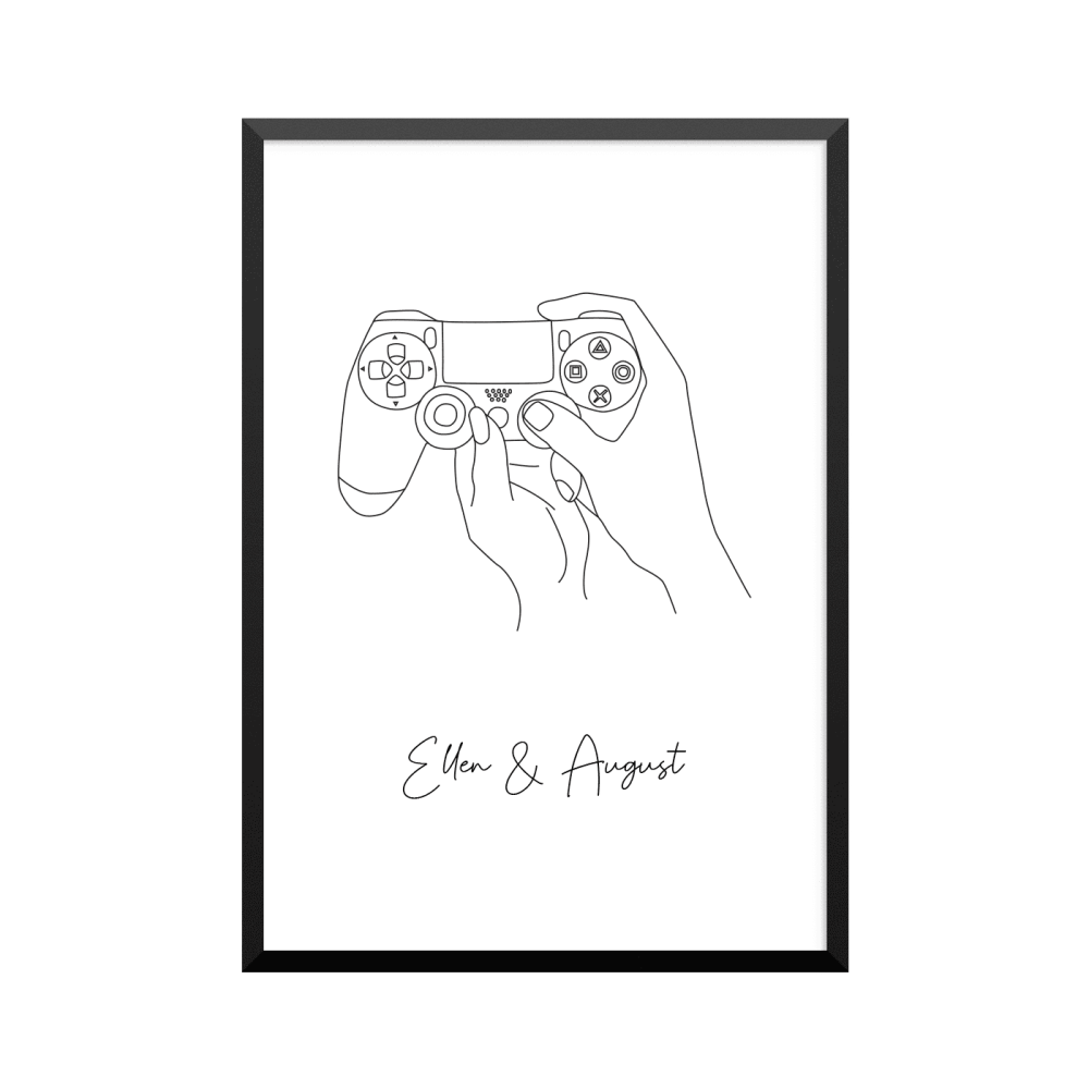 Plakat: Vores spil vores regler, PlayStation, one line.