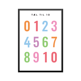Plakat: TÆL TIL 10, ABCogLEG