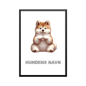 Plakat: Akita, hjerte