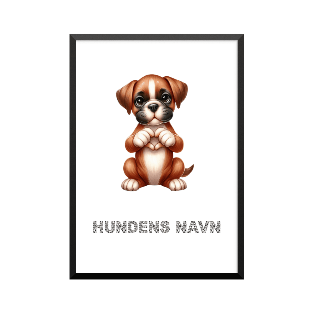 Plakat: Boxer, hjerte