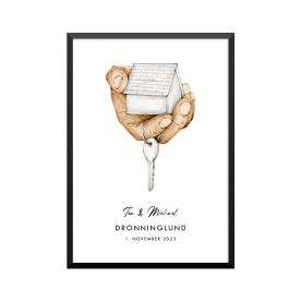 Plakat: Ny bolig, nøgle,...