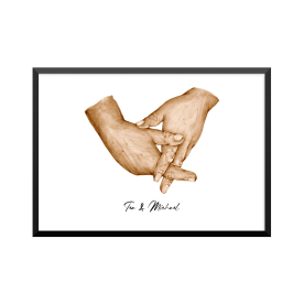 Plakat: Hun og han, hånd i...