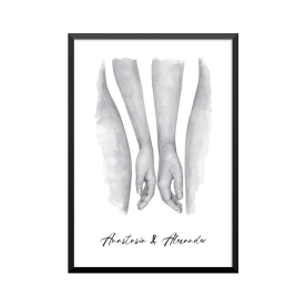 Plakat: Hun og han, par, familie