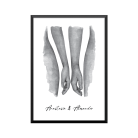 Plakat: Hun og han, par, familie