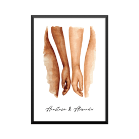 Plakat: Hun og han, par, familie
