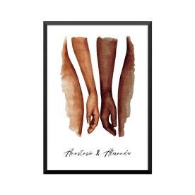 Plakat: Hun og han, par, familie