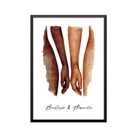 Plakat: Hun og han, par, familie
