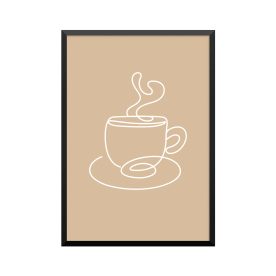 Plakat: Teacup, one line