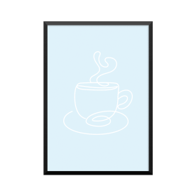 Plakat: Teacup, one line