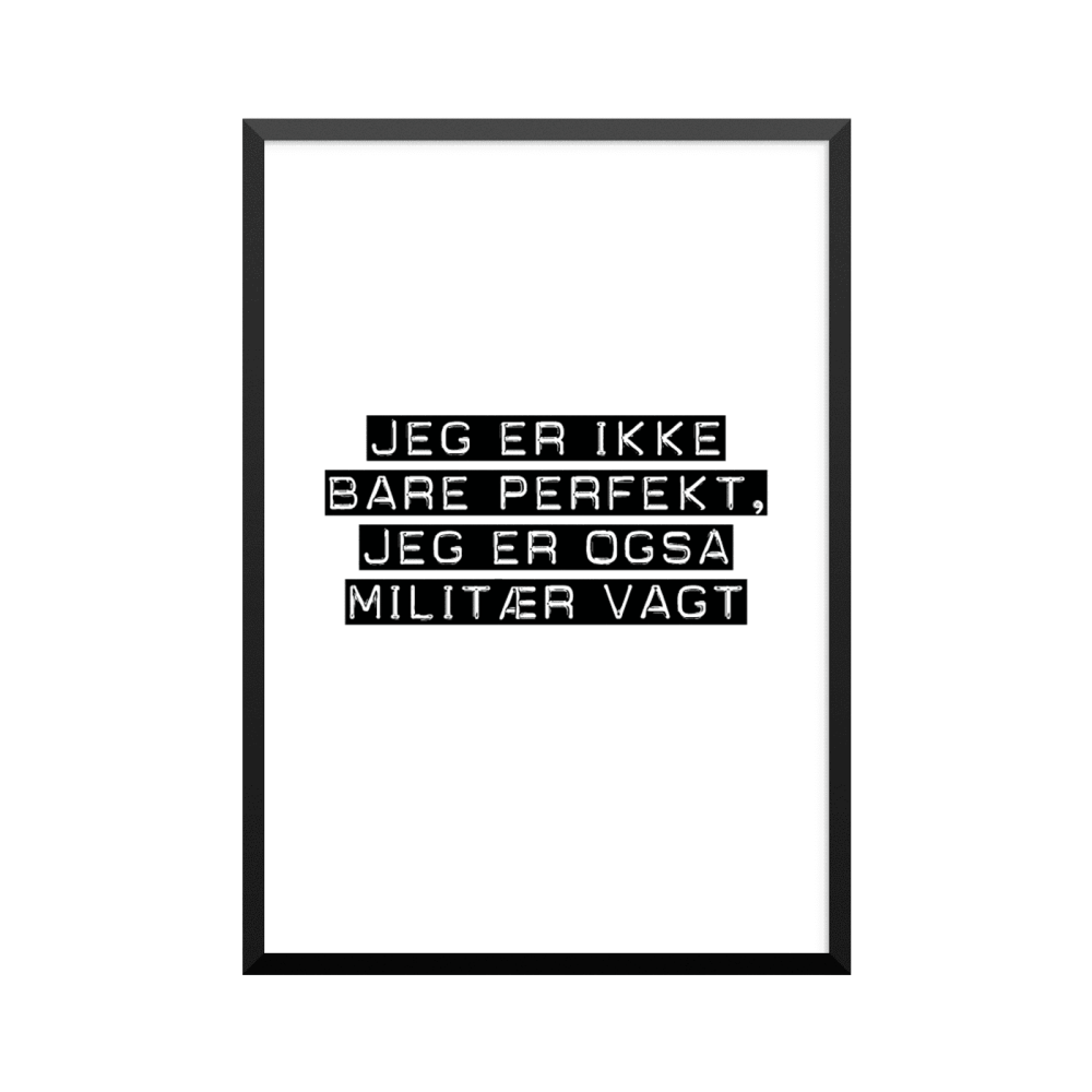 Plakat: Militær vagt