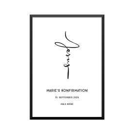 Plakat: 'Jesus', konfirmation