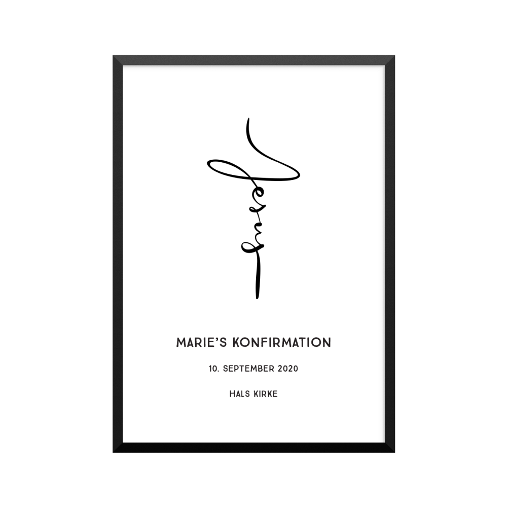 Plakat: 'Jesus', konfirmation