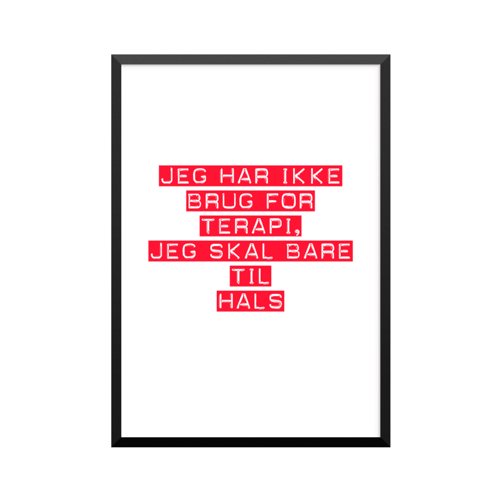 Plakat: Terapi, Hals