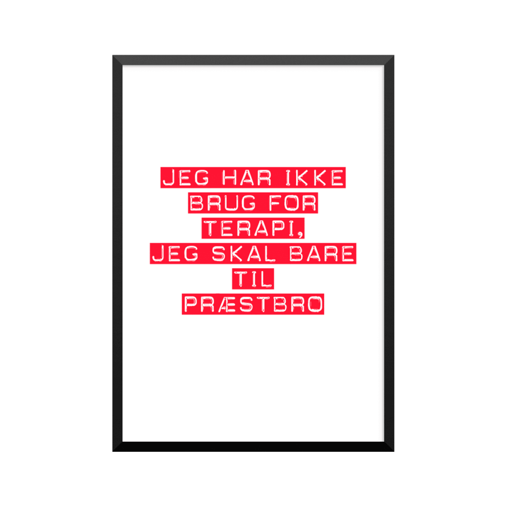Plakat: Terapi, Præstbro