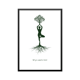 Plakat: 'All you need is less'