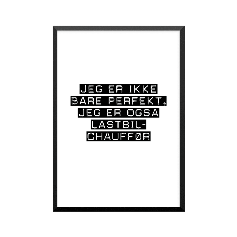 Plakat: Lastbilchauffør