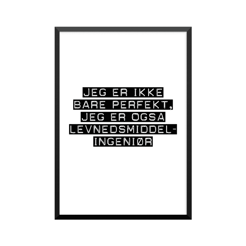 Plakat: Levnedsmiddelingeniør