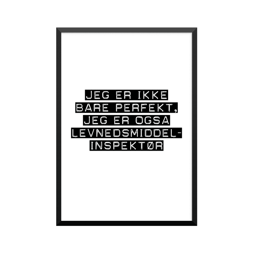 Plakat: Levnedsmiddelinspektør