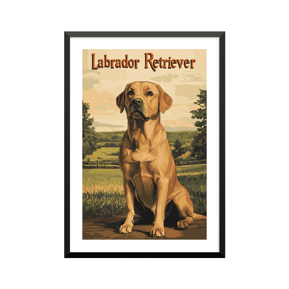 Plakat: Labrador Retriever, vintage