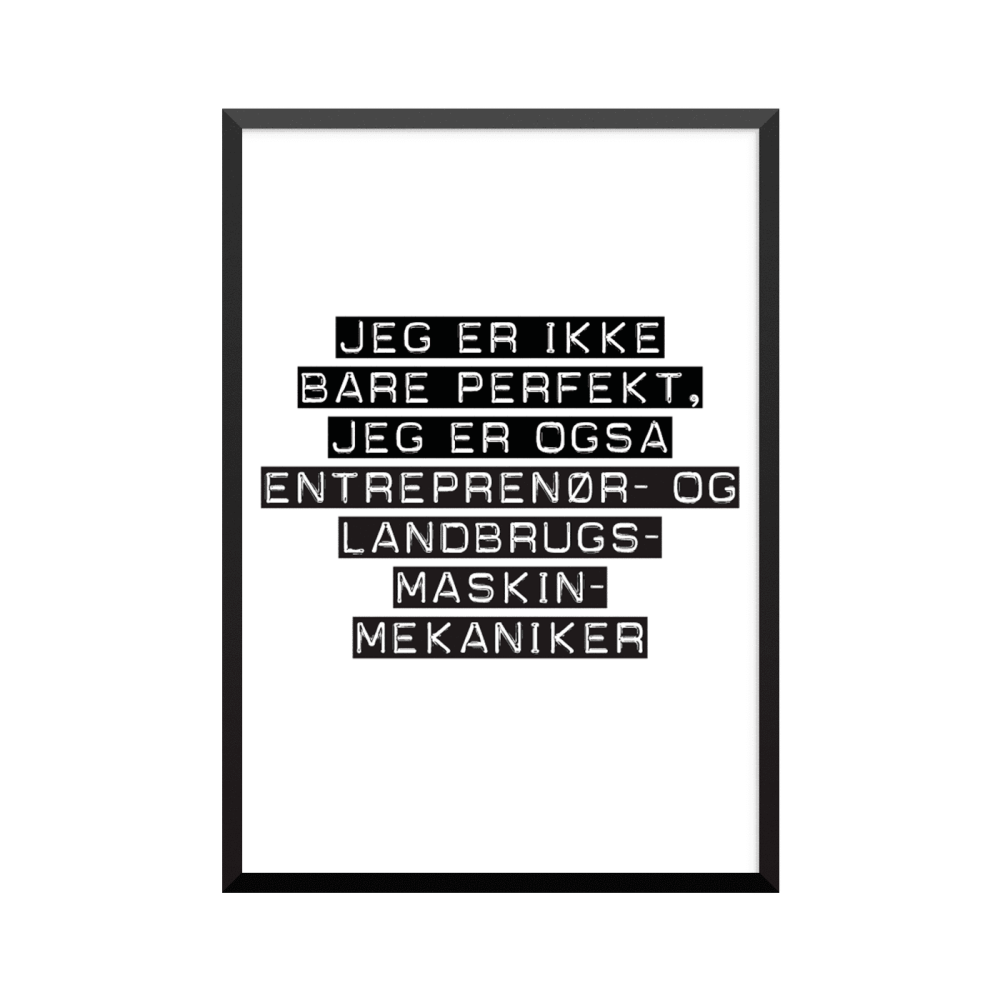 Plakat: Entreprenør- og landbrugsmaskinmekaniker