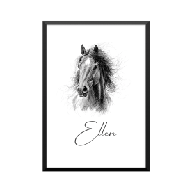 Plakat: Vilde heste, 9,...