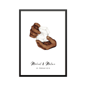 Plakat: Vil du gifte dig med mig, par, familie