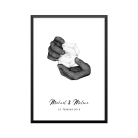 Plakat: Vil du gifte dig med mig, par, familie