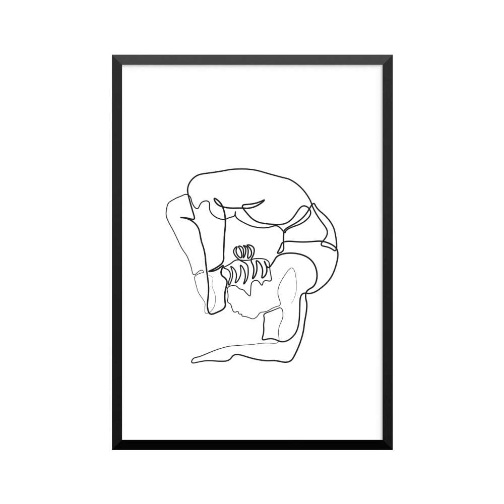 Plakat: Yoga, Pincha Mayurasana II, one line