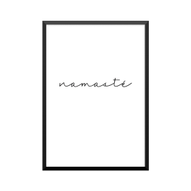 Plakat: 'namasté', håndskrift