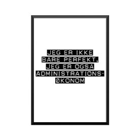 Plakat: Administrationsøkonom