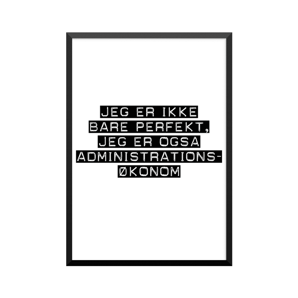 Plakat: Administrationsøkonom
