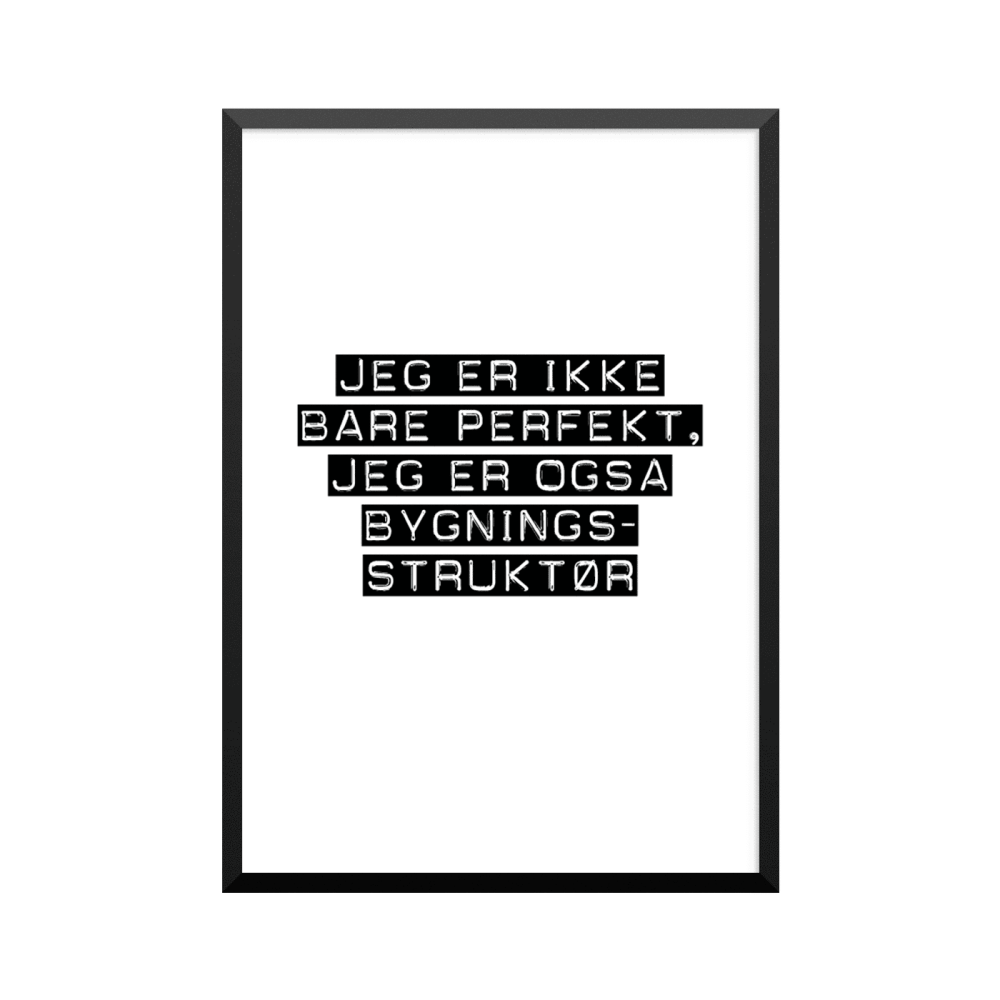 Plakat: Bygningsstruktør
