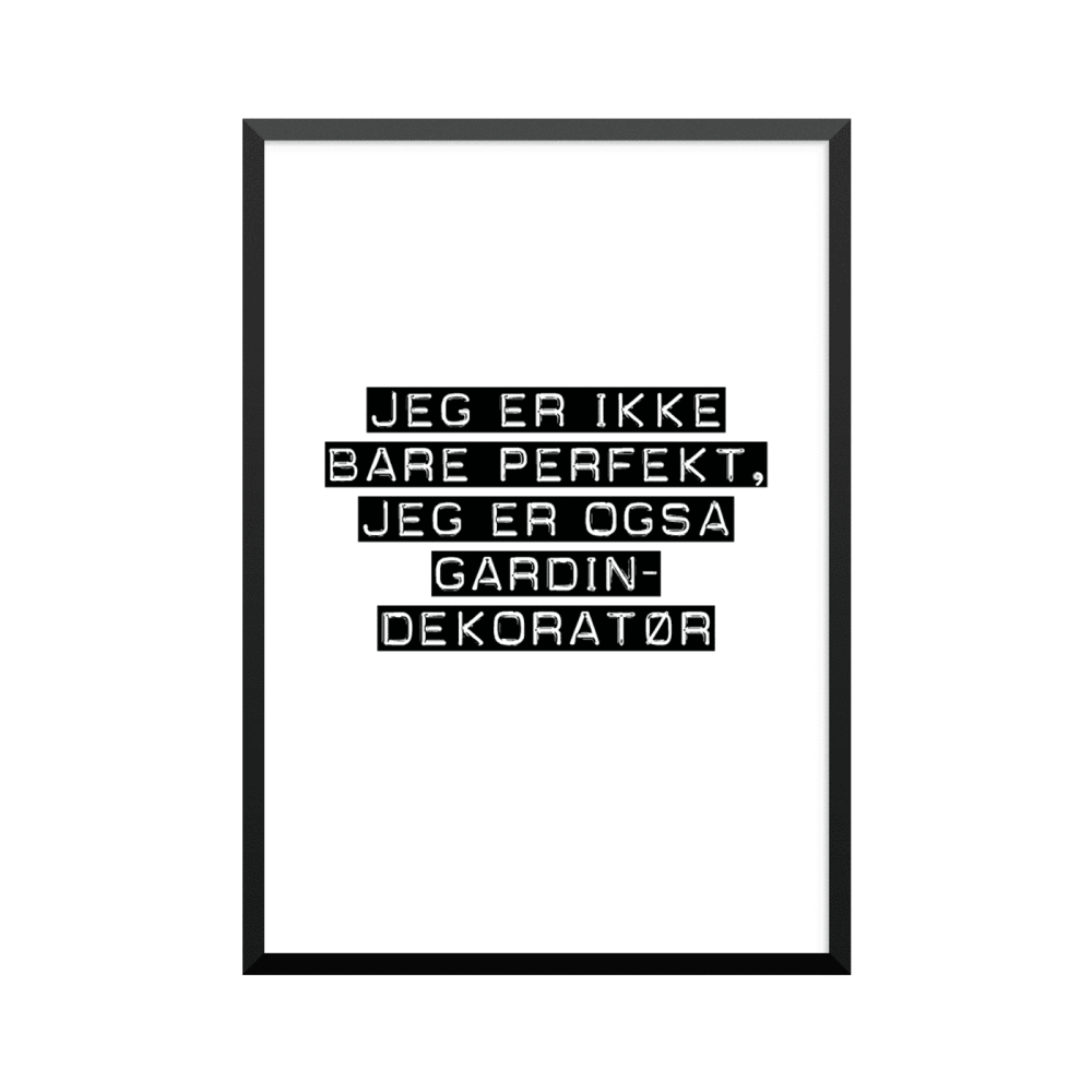 Plakat: Gardindekoratør
