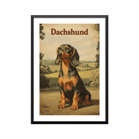 Plakat: Dachshund, vintage