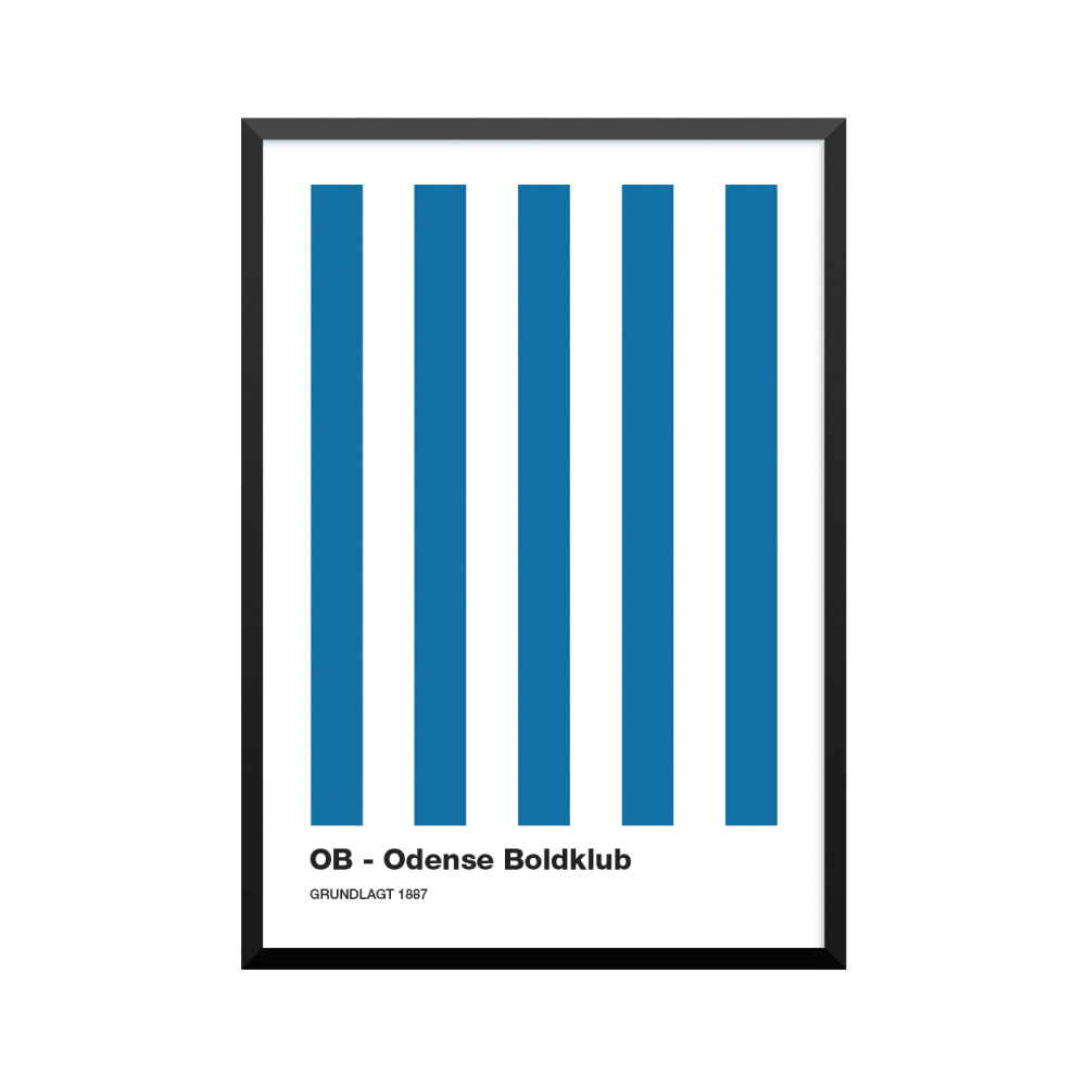Plakat: OB, Odense Boldklub, fodbold