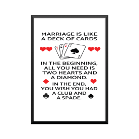 Plakat: 'MARRIAGE IS LIKE A...