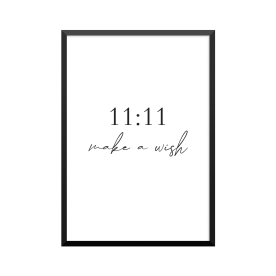 Plakat: '11:11 make a wish'