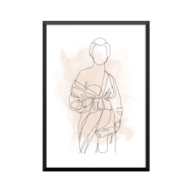 Plakat: Gravid kvinde, 02696, one line