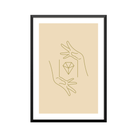 Plakat: Krydsede hænder med...