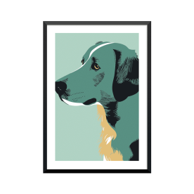 Plakat: Hund, aesthetic art...