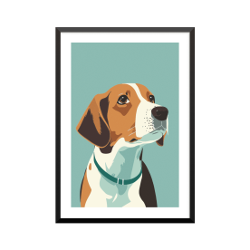 Plakat: Hund, aesthetic art...