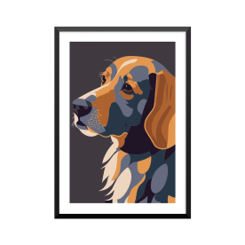 Plakat: Hund, aesthetic art...