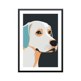Plakat: Hund, aesthetic art...