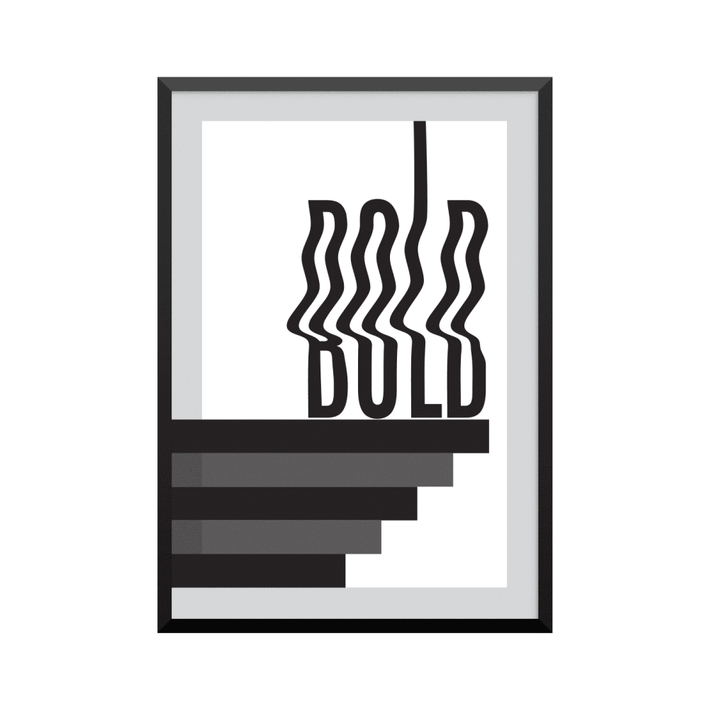 Plakat: 'BOLD', abstrakt