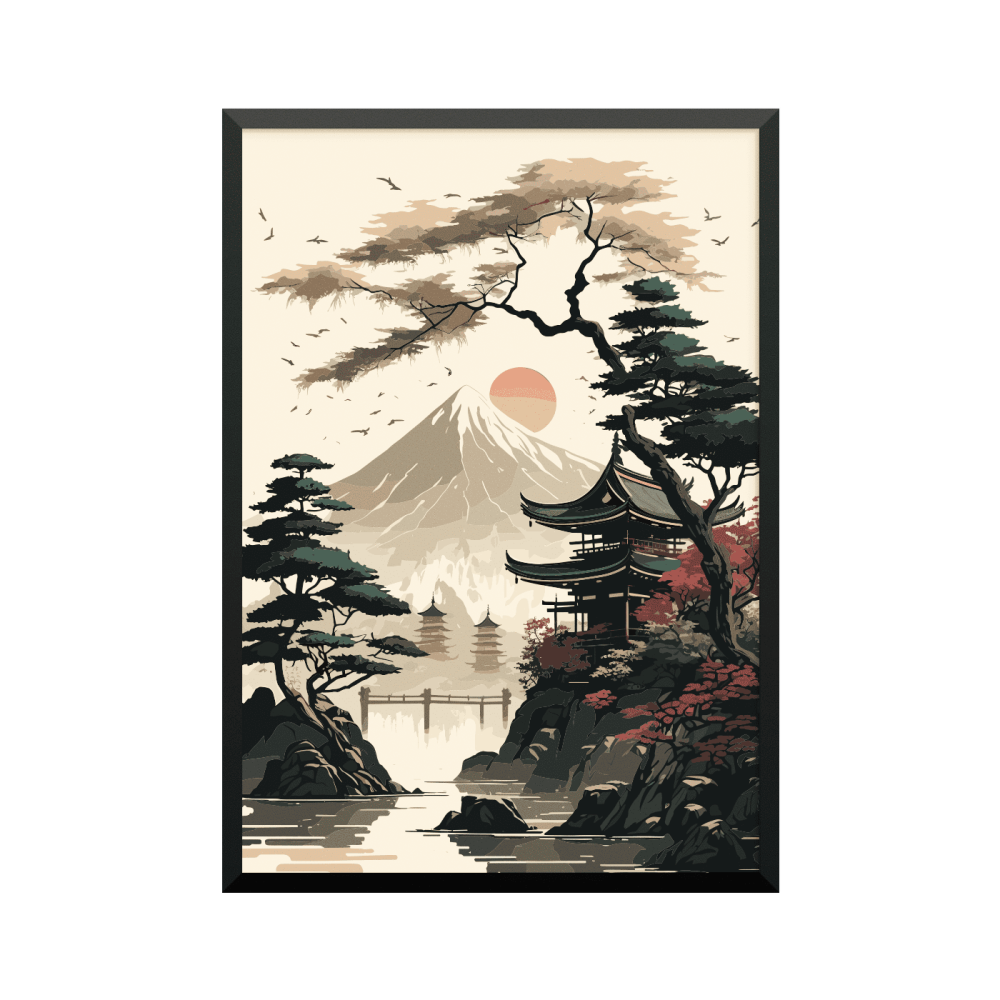 Plakat: Japansk art 02764, minimalistisk